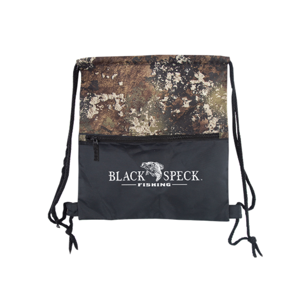 CAMO DRAWSTRING BAG STRATA/BLACK Black Speck