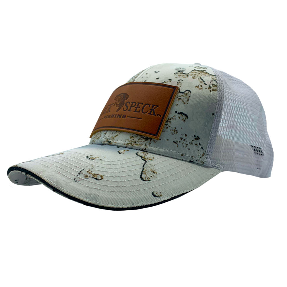 LEATHER PATCH MESH-BACK CAP – TUNDRA CAMO